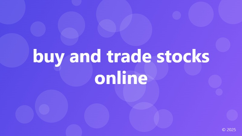 buy and trade stocks online