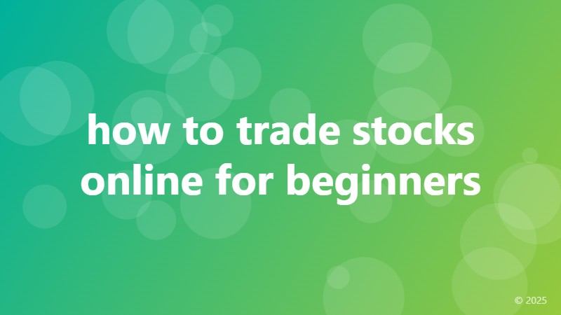 how to trade stocks online for beginners