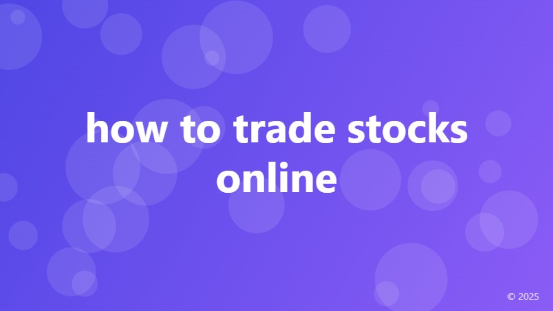 how to trade stocks online