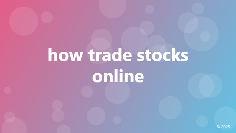 how trade stocks online