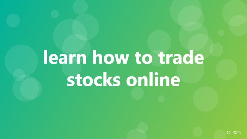 learn how to trade stocks online