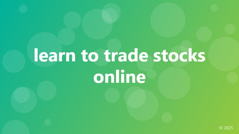 learn to trade stocks online