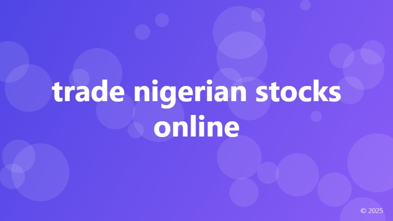trade nigerian stocks online