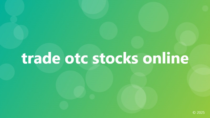 trade otc stocks online