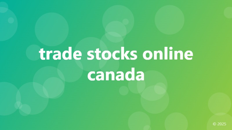trade stocks online canada