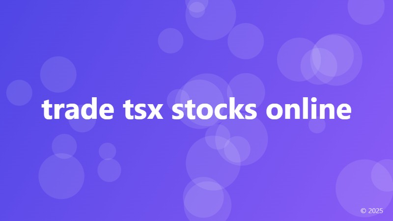 trade tsx stocks online