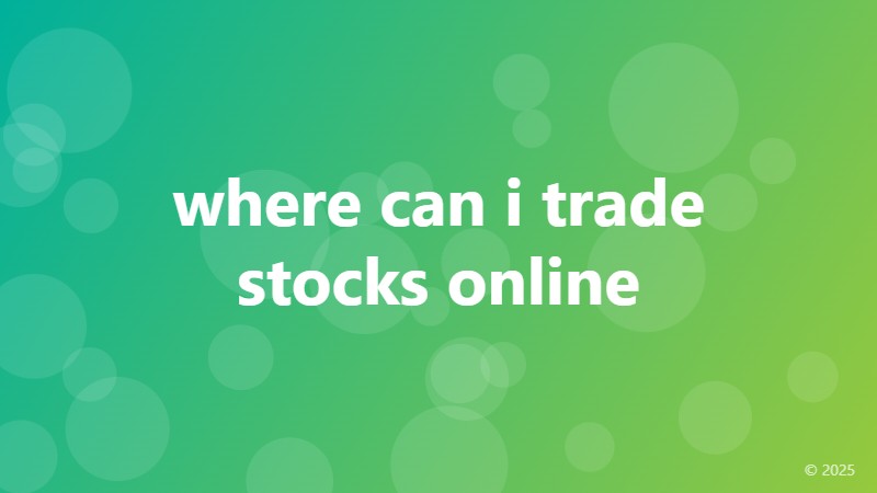 where can i trade stocks online